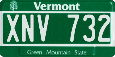 VT license plate XNV732