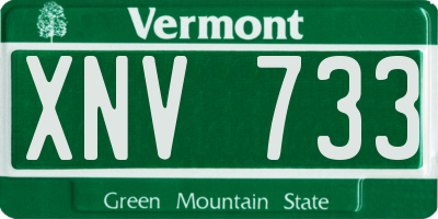 VT license plate XNV733