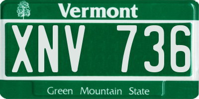 VT license plate XNV736