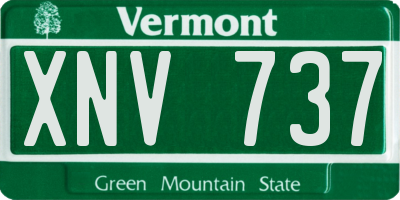 VT license plate XNV737