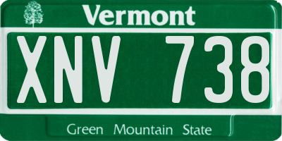 VT license plate XNV738