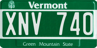 VT license plate XNV740