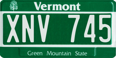 VT license plate XNV745