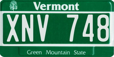 VT license plate XNV748