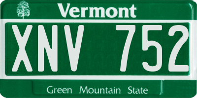 VT license plate XNV752