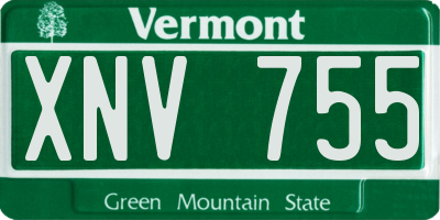 VT license plate XNV755