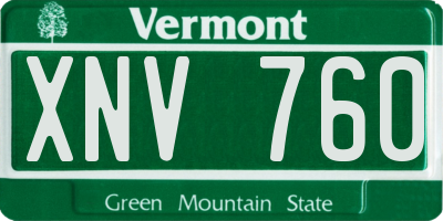 VT license plate XNV760