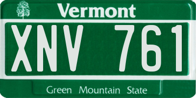 VT license plate XNV761