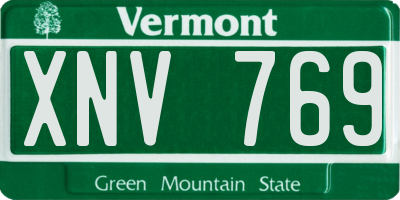 VT license plate XNV769