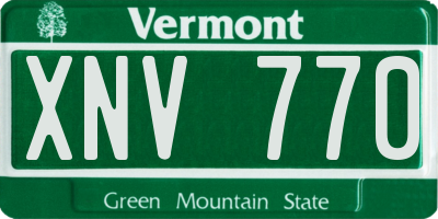 VT license plate XNV770