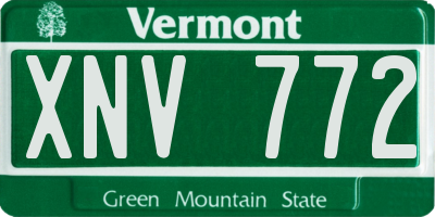 VT license plate XNV772