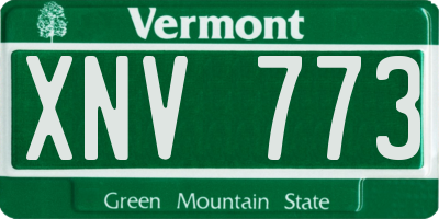 VT license plate XNV773