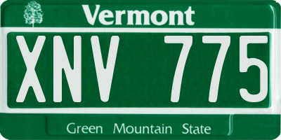VT license plate XNV775