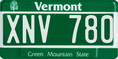 VT license plate XNV780