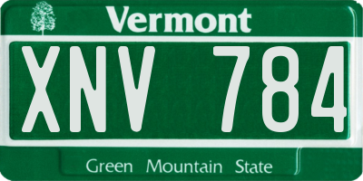 VT license plate XNV784