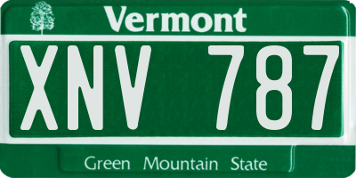 VT license plate XNV787