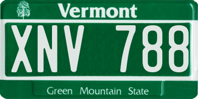 VT license plate XNV788