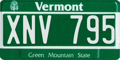 VT license plate XNV795