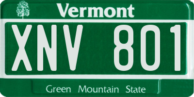 VT license plate XNV801