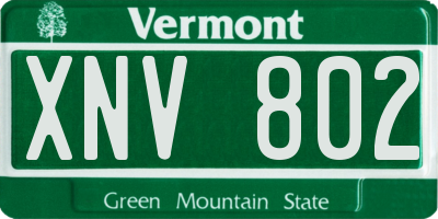 VT license plate XNV802