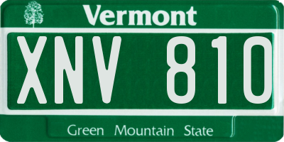 VT license plate XNV810