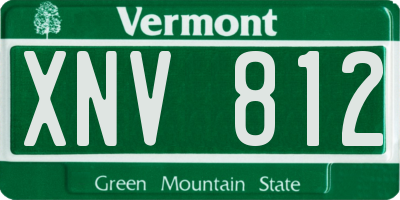 VT license plate XNV812
