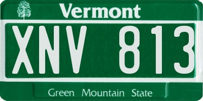 VT license plate XNV813