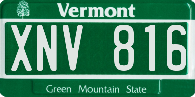 VT license plate XNV816