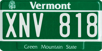 VT license plate XNV818