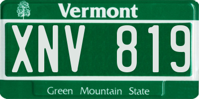 VT license plate XNV819