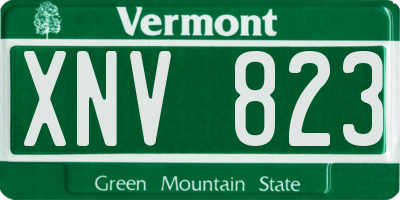 VT license plate XNV823