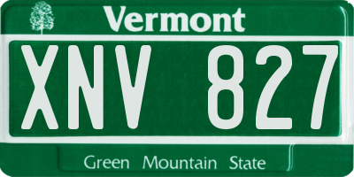 VT license plate XNV827