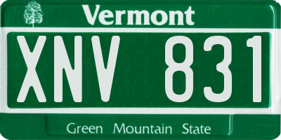 VT license plate XNV831