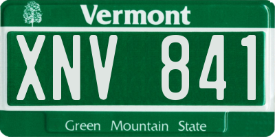 VT license plate XNV841