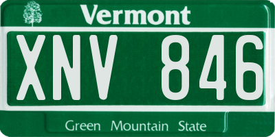 VT license plate XNV846