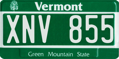 VT license plate XNV855