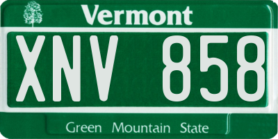 VT license plate XNV858