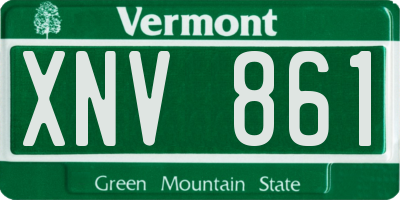 VT license plate XNV861