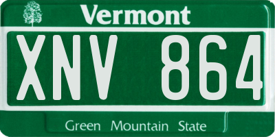 VT license plate XNV864