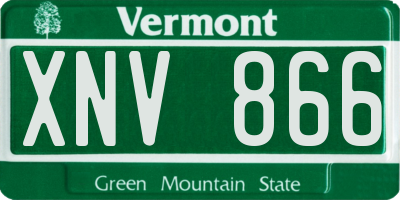 VT license plate XNV866