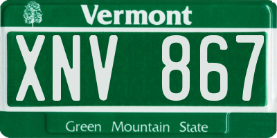 VT license plate XNV867