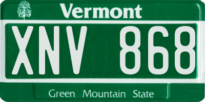VT license plate XNV868