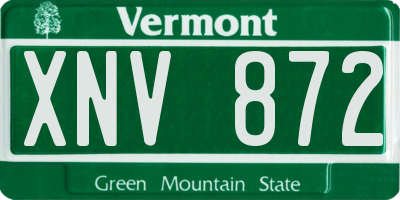 VT license plate XNV872