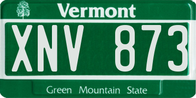 VT license plate XNV873