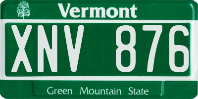 VT license plate XNV876