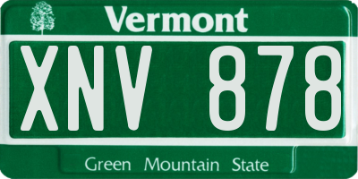 VT license plate XNV878