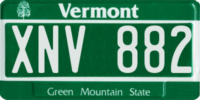 VT license plate XNV882
