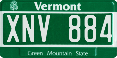 VT license plate XNV884