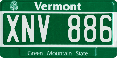 VT license plate XNV886