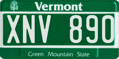VT license plate XNV890